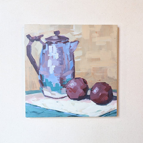 No. 16 "Still Life with Silver Coffeepot and Two Plums"